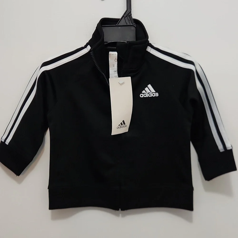 NWT Adidas Black Infant Track Jacket Size 6 months
